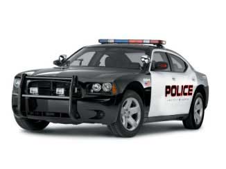 police-car Police car on white background